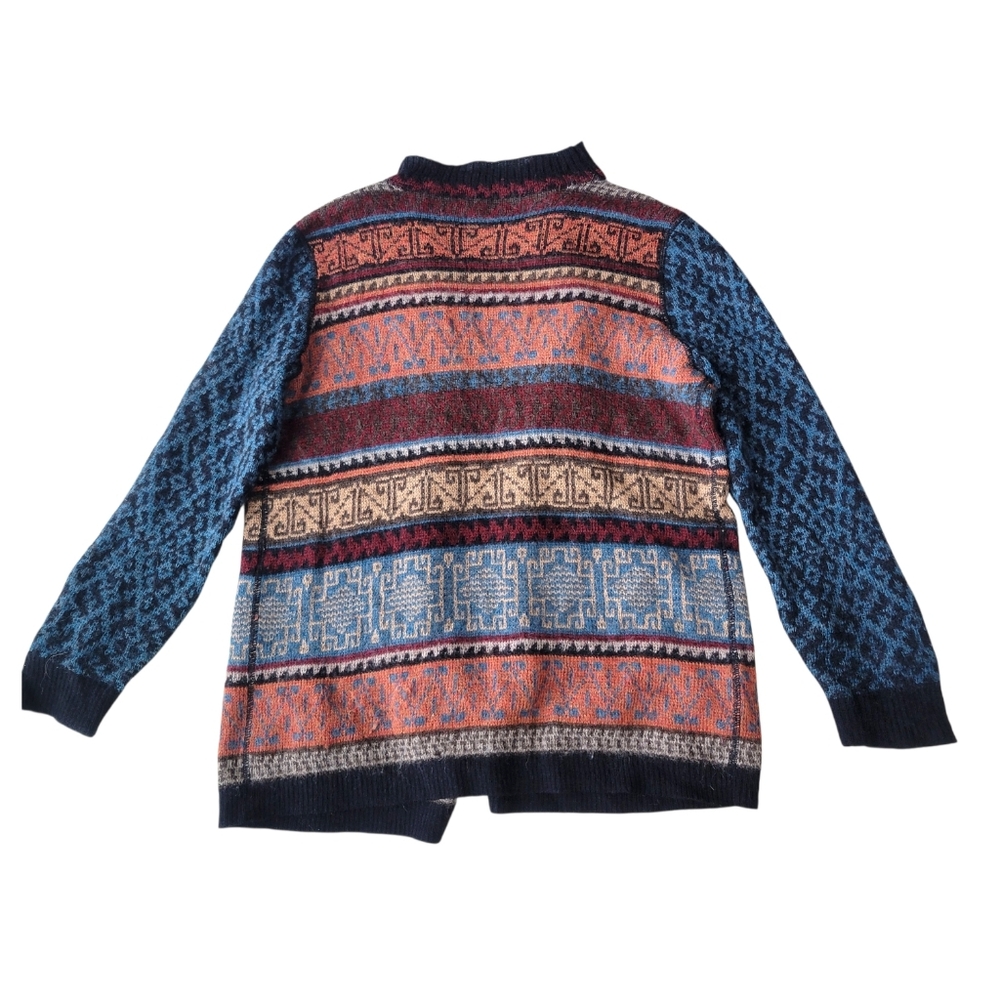 Peruvian Connection Multicolor Knit Cardigan Medi… - image 3